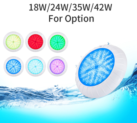 چراغ های استخر زیر آب 12 ولت 18 واتی RGB با تغییر رنگ IP68 چراغ LED ضد آب استخر