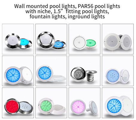 چراغ های استخر زیر آب LED 18 واتی با تغییر رنگ RGB 12 ولت AC نصب شده روی دیوار