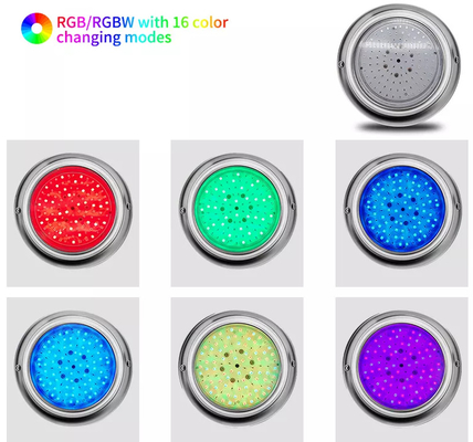 Inox 316L RGB LED Pool Light Mount Underwater Surface Waterpoof 15W Multicolor