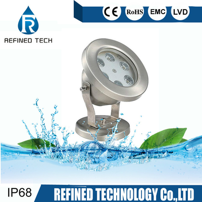فولاد ضد زنگ LED زیر آب چراغ IP68 ضد آب با دوام