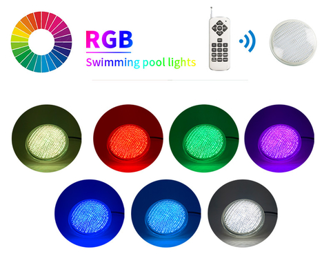 ضد آب IP68 LED PAR56 لامپ استخر 12 ولت مواد شیشه ای