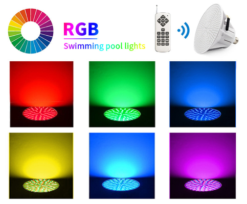 کنترل از راه دور لامپ استخر LED 120 ولت 35 واتی E26 RGB با تغییر رنگ