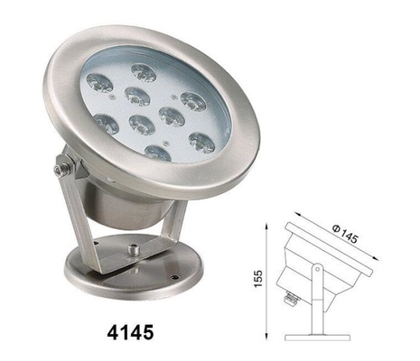 چراغ های نقطه ای زیر آب 145x155 میلی متر، چراغ های LED زیر آب ولتاژ پایین 9 وات